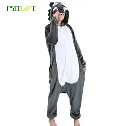 Новый взрослый Пижама для животных наборы Косплей Onesie Пижама волк для wo Мужчин Мультфильм фланелевые пижамы wo мужчин теплые femme onesie для