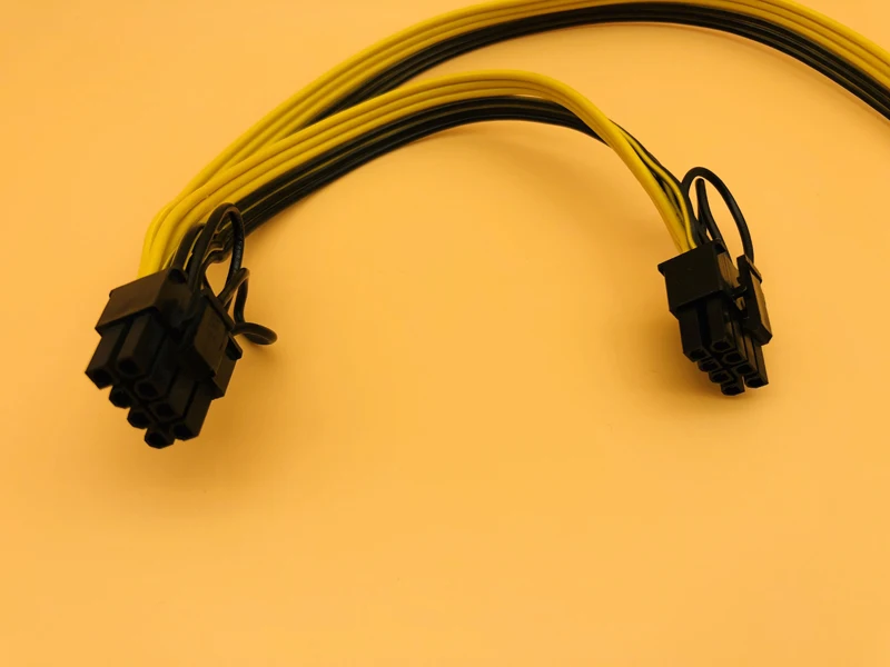 PCIE Video Card Power Cable Dual 8pin (6+2) Splitter Power Supply Wire 250 Female Terminal 18AWG Cables for ETH BTC Miner Mining