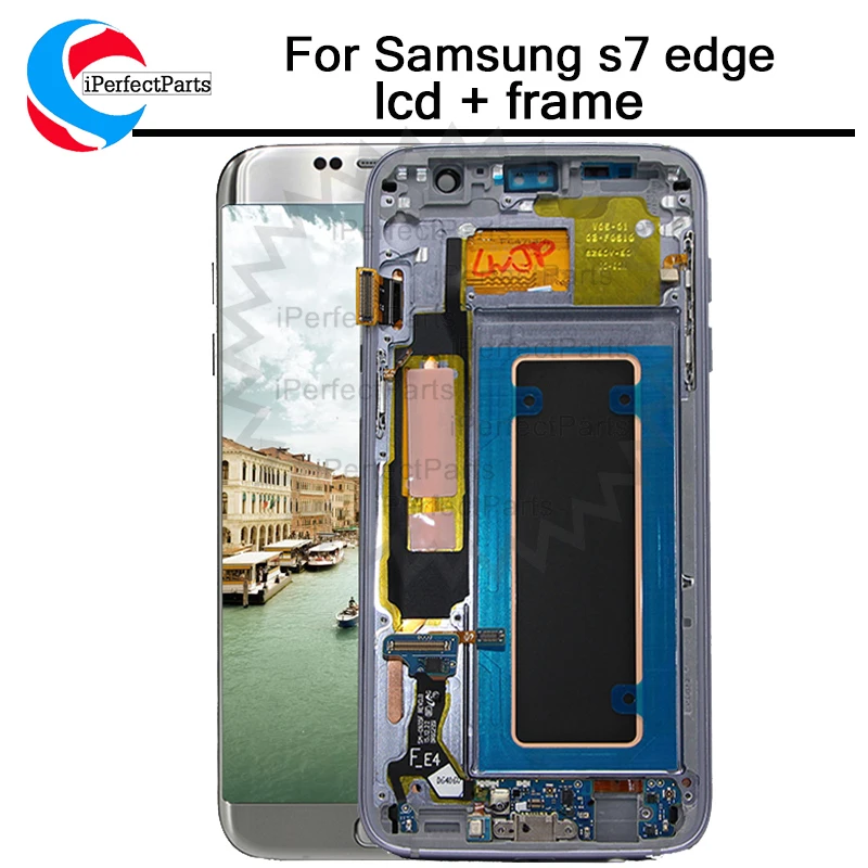 

100% tested Super AMOLED LCD Display Touch Screen with frame for Samsung Galaxy S7 edge G935F G935FD G935W8 LCD Digitizer+tools