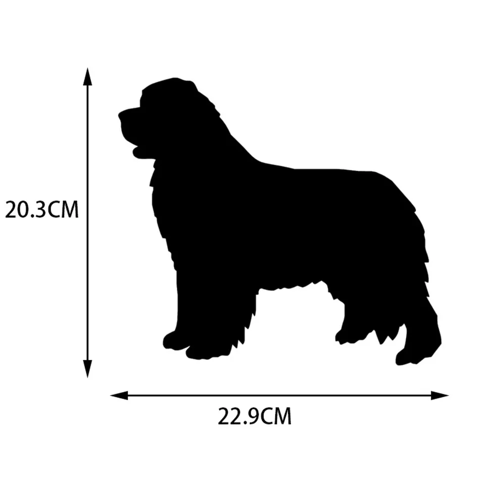 22.920.3CM Newfoundland Dog Window Glass Decorative Stickers Lovely Car Covers Scratches Motorcycle Decals BlackSilverlaser (1)