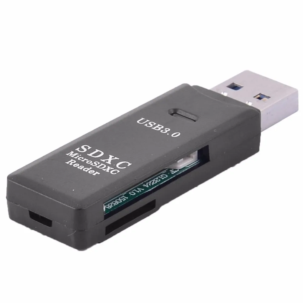

Black 2 in 1 USB 3.0 High Speed Micro SD SDXC TF Memory Card Reader Adapter