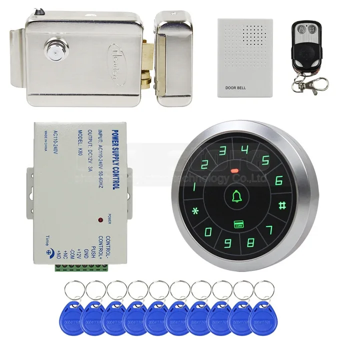 Diysecur дверной звонок 125 кГц RFID считыватель Пароль Клавиатура + Электрический замок + Дистанционное управление двери Управление доступом