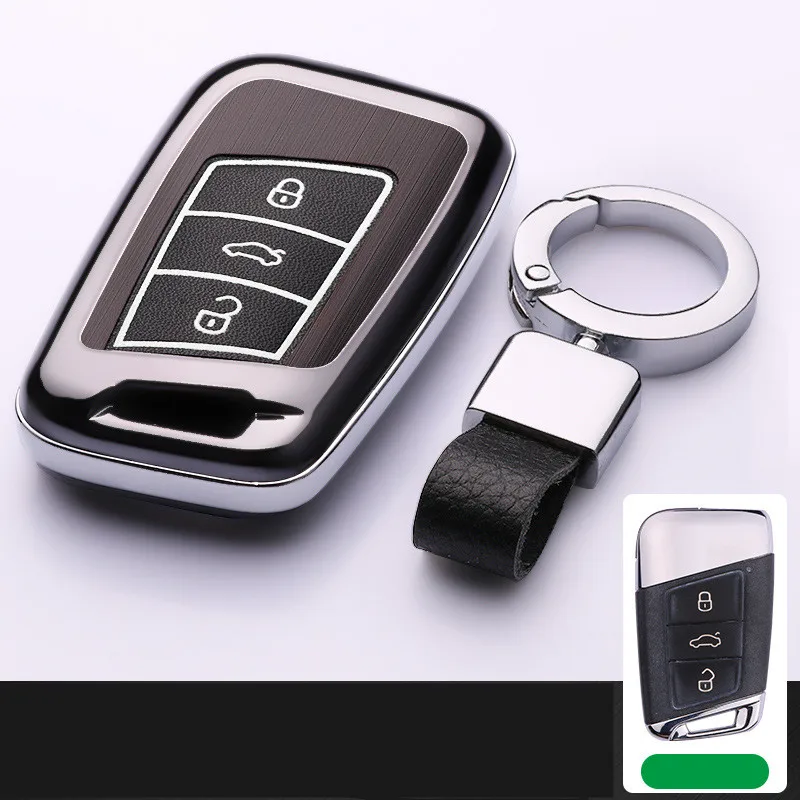 Aluminium-alloy-Luminous-Car-Smart-Key-Cove-Case-For-VW-Magotan-Passat-B8-CC-Skoda-A7 (1)