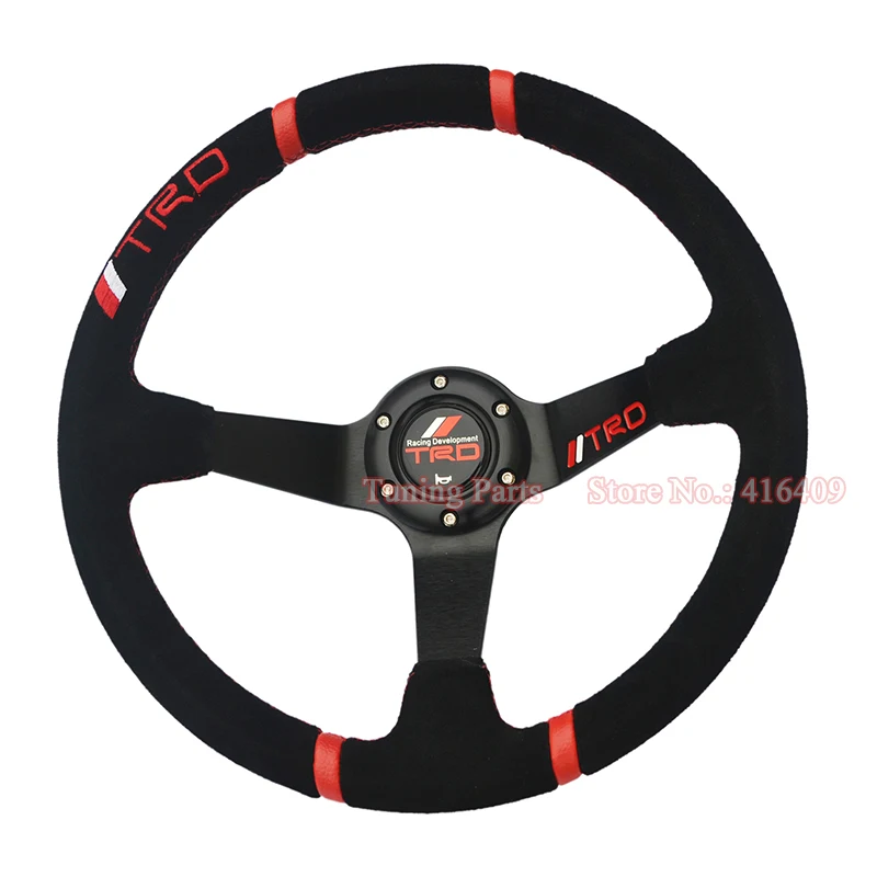 Modified Car Parts Universal Racing Steering Wheel 350mm Suede in