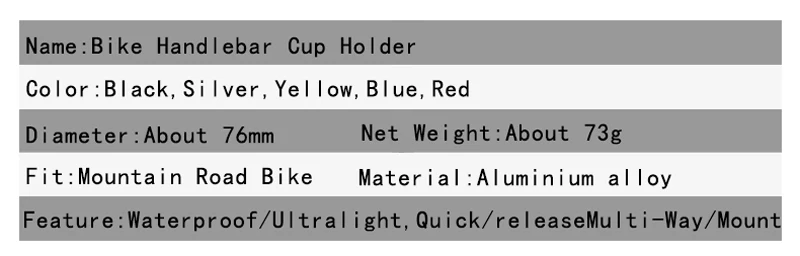 Алюминиевый велосипедный держатель для кофейной кружки 7,6 см, держатель для стаканчика, держатель для стаканов, стойка для хранения бутылок, велосипедное многоходовое крепление