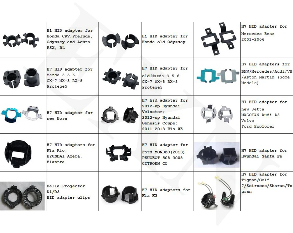Автомобиль HID лампы держатель адаптеров H11B/H7HPLL к H7 Для hyundai Fly H7 HID Xenon адаптер основы лампы