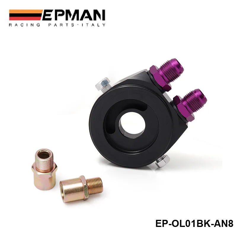 Pivot - Universal Oil Filter Cooler Sandwich Plate Adapter The color is Black High Quality EP-OL01BK-AN8