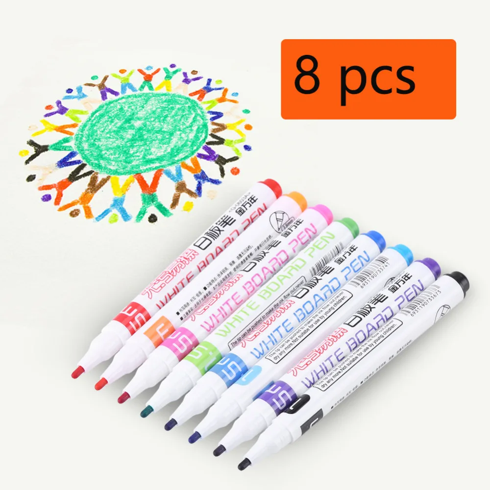 Buy 8 Pcs/set Colored Whiteboard Marker Pen Kit Non
