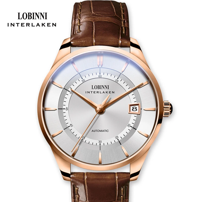 Switzerland Luxury Brand LOBINNI Watch Men Japan MIYOTA Auto Mechanical Men's Watches Sapphire Wate