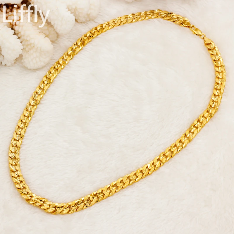 2018 Simple Fashion Hot New Design 24K Necklace European Men and Women Anniversary Fine Gift Jewelry Accessory Fine Jewelry