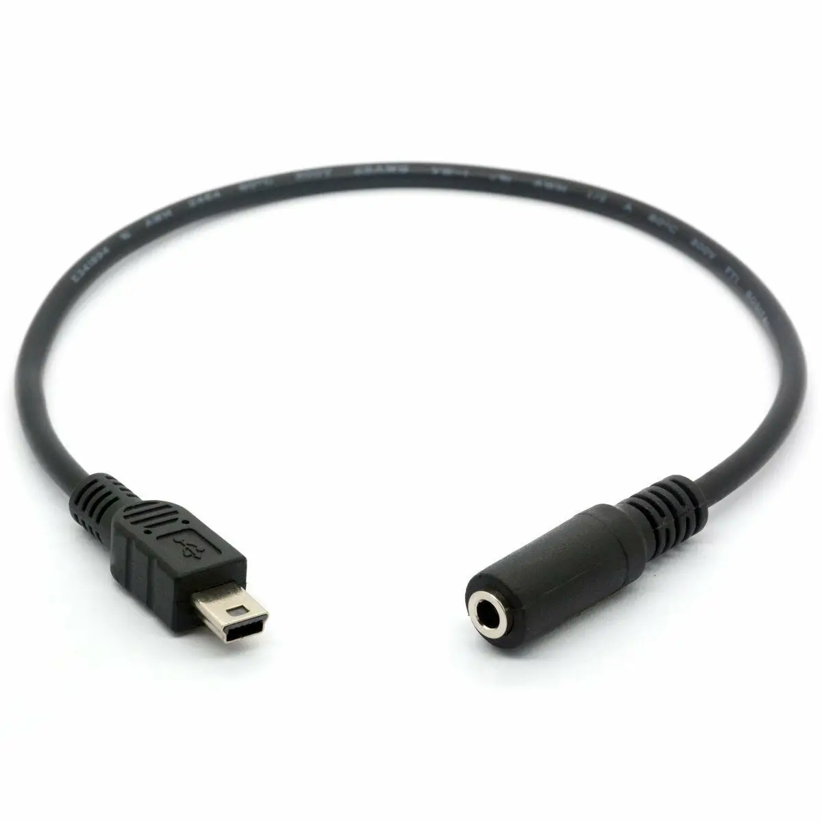 

Mini USB Male to 3.5mm Female Cable Cord Adapter for Active Clip Mic Microphone