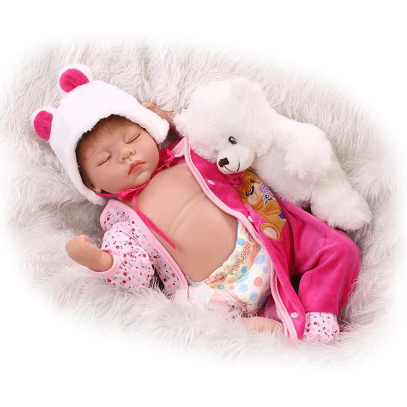 

55cm NPK Doll baby born with plush body Silicone reborn babies dolls Newborn baby alive doll Nice Birthday gift Baby-reborn