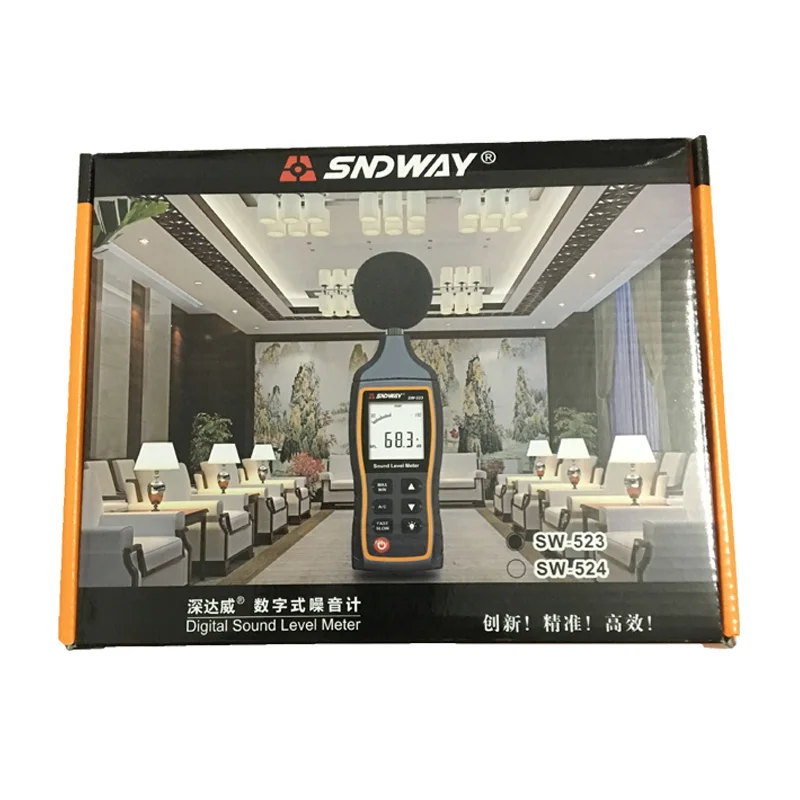 SNDWAY lcd цифровой измеритель уровня шума 30-130dBA 1,5 дБ точность цифровой измеритель уровня звука подсветка Тестер шума