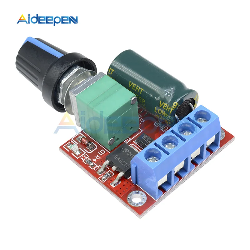 DC 4,5 V-35 V 0-5A 90W PWM контроллер скорости двигателя постоянного тока модуля Регулируемый Скорость регулятор Управление плата регулятора оборотов переключатель 12V 24V