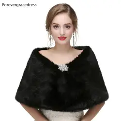 Forevergracedress 2019 элегантные мягкие осень-зима искусственного меха невесты Свадебные палантины куртки-болеро Свадебные пальто шали шарфы PJ456