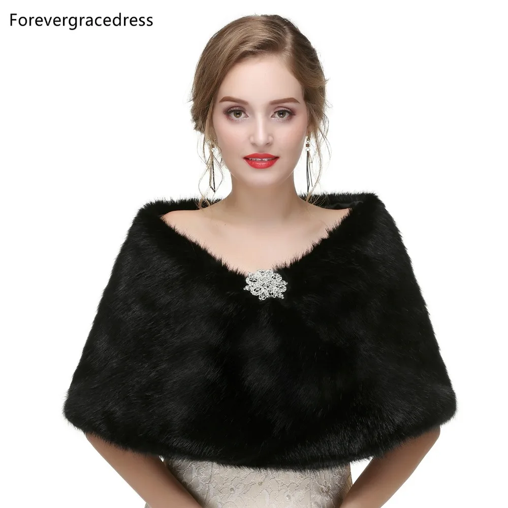 Женское свадебное пальто Forevergracedress элегантное мягкое болеро из искусственного