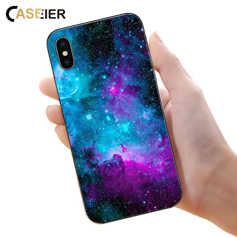 CASEIER 2020 New Space Case For iPhone 6 6s 7 8 Plus Soft Funda Cases X XS 11 Pro Max XR Cover Ultra Thin Coque |