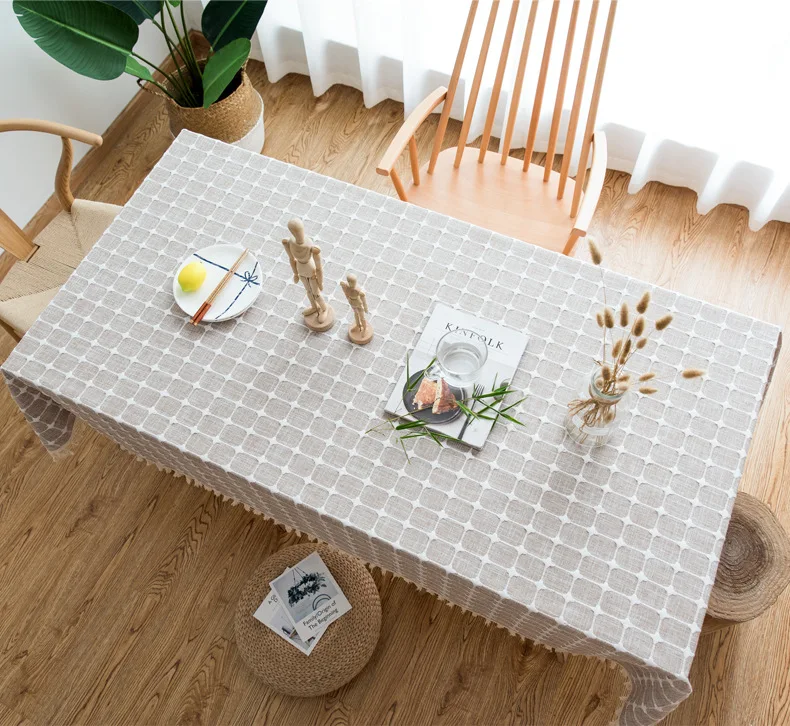 جديد منقوشة البوص سماط مع شرابة للماء Oilproof سميكة مستطيلة الزفاف الجدول غطاء طاولة طعام القماش