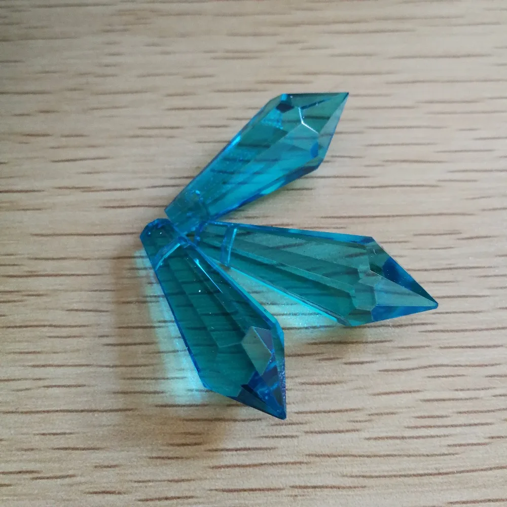 

38mm Aquamarine 10pc/lot Crystals Glass Drop Pendant For Chandeliers Shinning Prism Lamp Parts