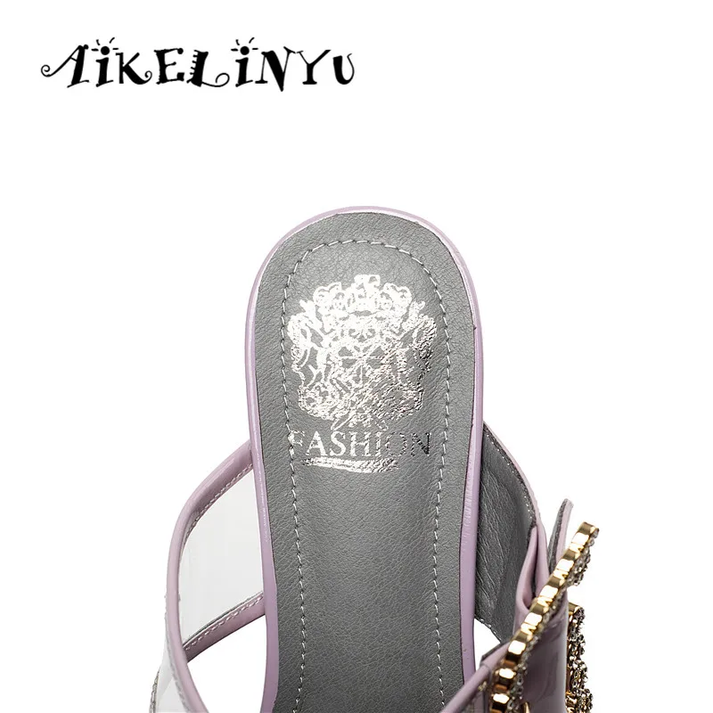 Aikelinyu/модные женские слипоны с пряжкой и ремешком; коллекция года; босоножки из лакированной кожи; летние элегантные туфли для вечеринок; женские туфли для офиса