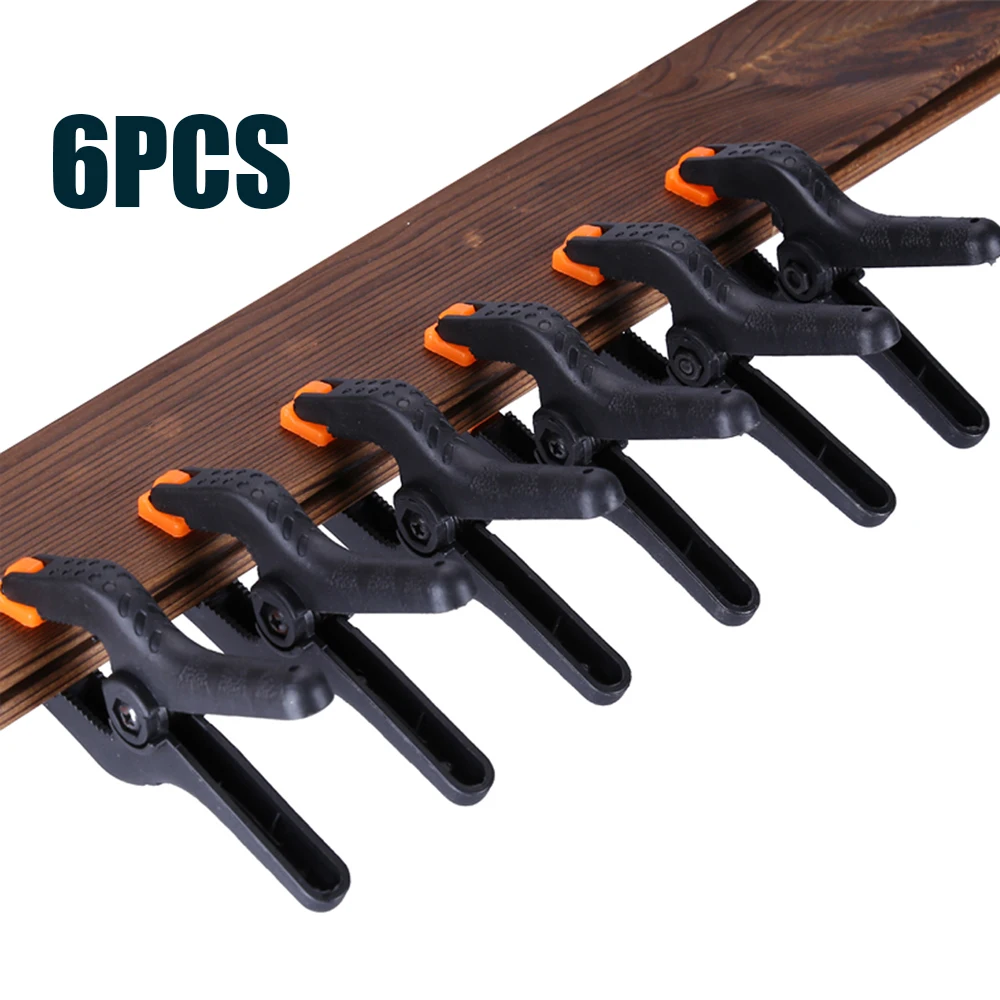 

6pcs/lot A-type Strong Nylon Plastic Adjustable 3inch Spring Clamps for Woodworking Clamp Wood Working Tools Clips Outillage