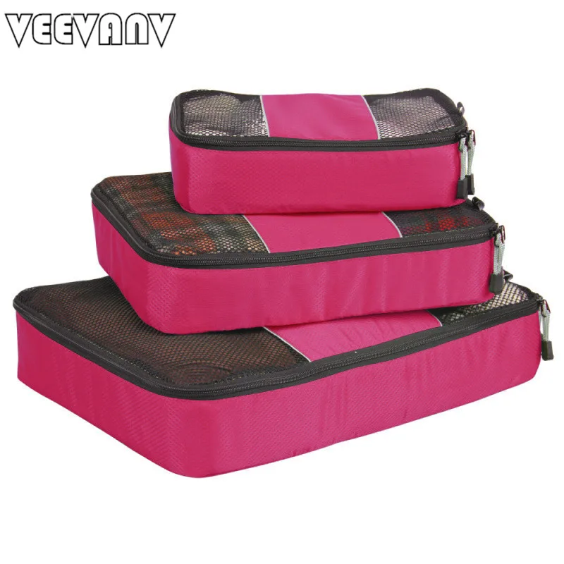 

VEEVANV 3PCS / Set New Storage Boxes & Bins Personalized Clothing Organizer Glossy Home Cases Bag for Clothes Travel Accessories