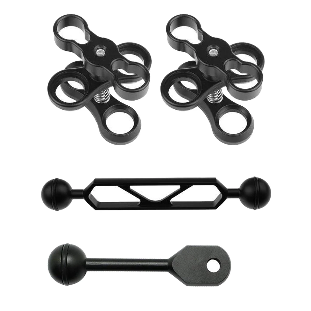 

Perfeclan Diving Underwater Light Torch Camera Ball Joint Arm Extension Clip for Water Sport SCUBA Snorkeling Photography Acce