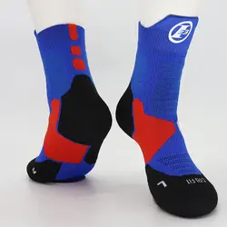 Взрослые размеры до середины голени носки с круглым вырезом Allen Ezail Iverson синие велосипедные носки дышащие баскетбольные велосипедные