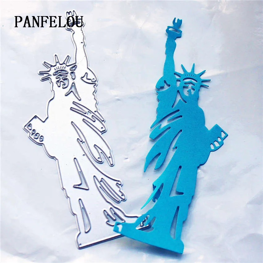 

PANFELOU Metal craft The statue of liberty paper die cutting dies for Scrapbooking/DIY Christmas wedding Halloween cards