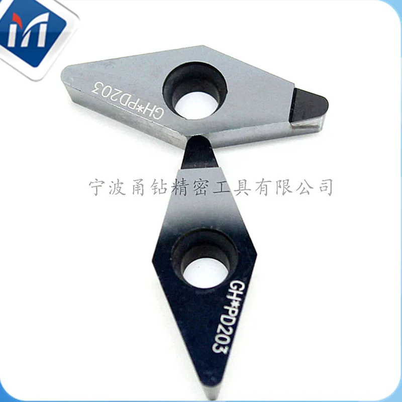 

VCMT1604 CNC 8mm diamond tip insert VNGA160404 VCMW PCD aluminum wheel carbon Part turning tools for lathe machining