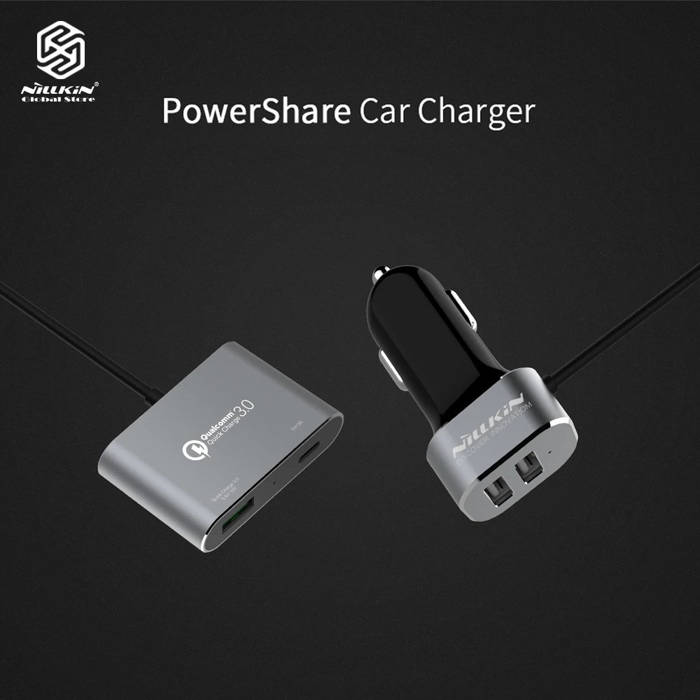 

NILLKIN Fast Car Charger adapter for iPhone iPad USB Quick Charge 3.0 Mobile Phone Charger Type C for Samsung Xiaomi