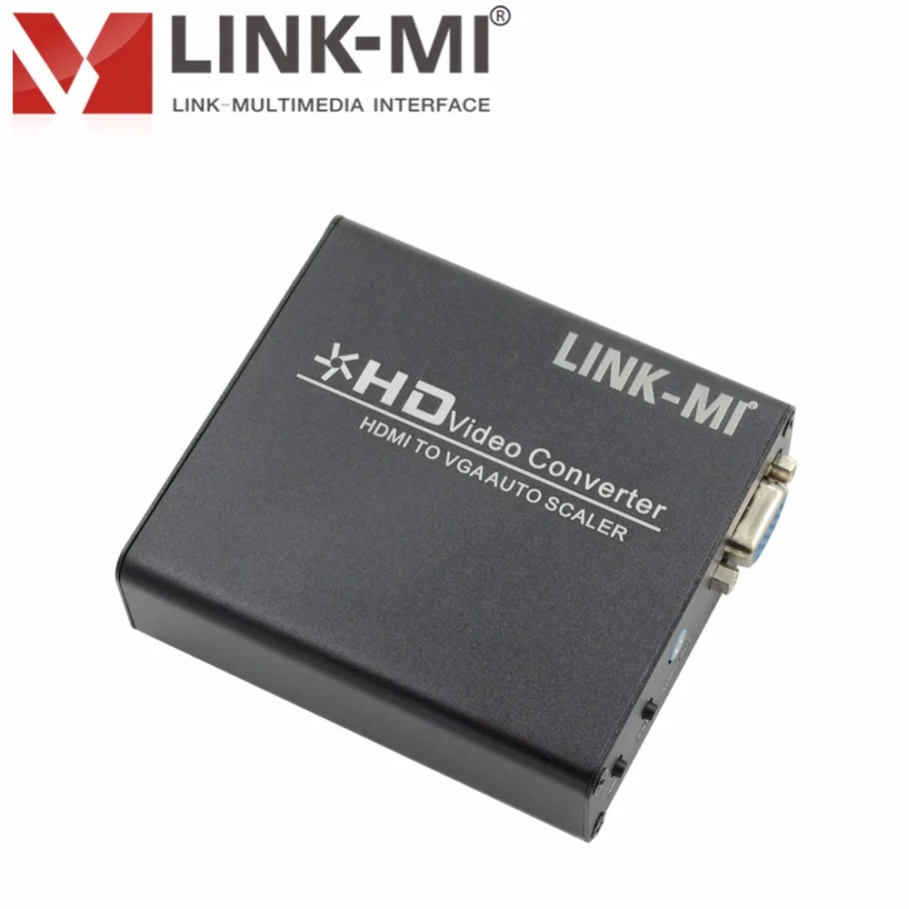 LINK-MI HV01 HDMI к VGA автомасштабирование HD видео конвертер с аудио выходом для HD tv CRT/lcd/СВЕТОДИОДНЫЙ Проектор Монитор до 1080 p