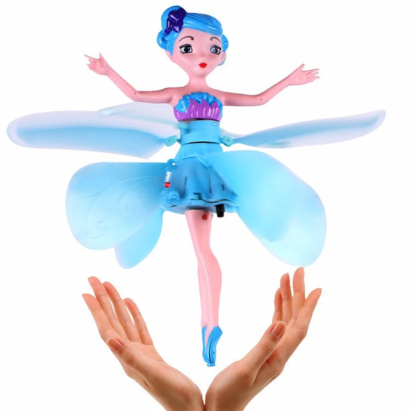 Newest Flying Fairy Dolls Elsa Toy Infrared Induction Control Flying