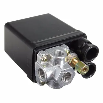 

90-120PSI Heavy Air Compressor Pressure Control Switch Valve 12 Bar 20A AC 220V 4 Port 12.5 x 8 x 5cm New Arrival