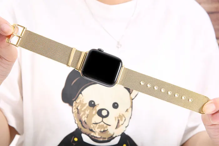 Ремешок из нержавеющей стали для apple watch, ремешок 42 мм, 38 мм, версия apple watch band 44 мм 40 мм наручных часов iwatch, браслет, 5/4/3/2/1 ремешок для часов, Миланская петля, ремень