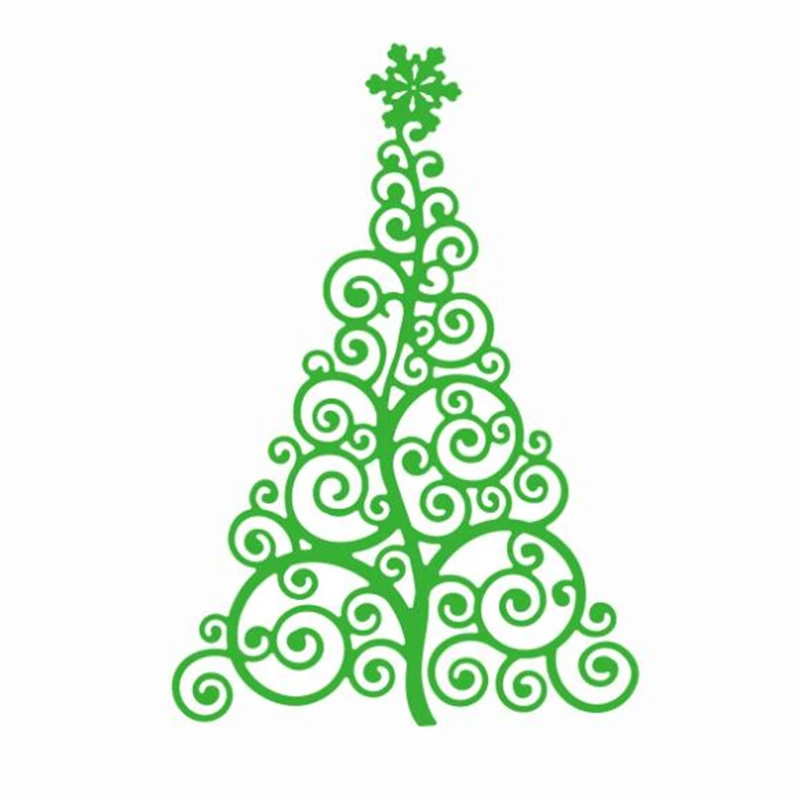 

YLCD1401 Christmas Tree Metal Cutting Dies For Scrapbooking Stencils DIY Album Cards Decoration Embossing Folder Die Cuts Tools