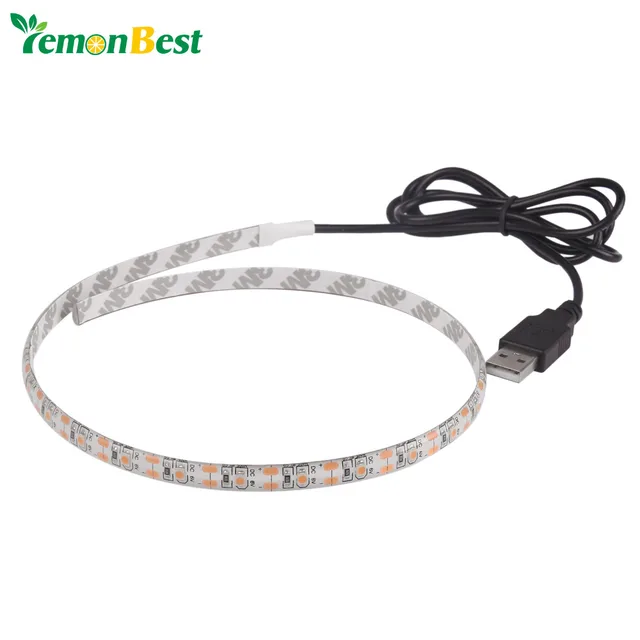 Us 1 98 40 Off 50cm Usb Led Strip Light Waterproof 5v Smd3528 Rgb Warm Cold 0 5m Flexible Tv Background Lighting In