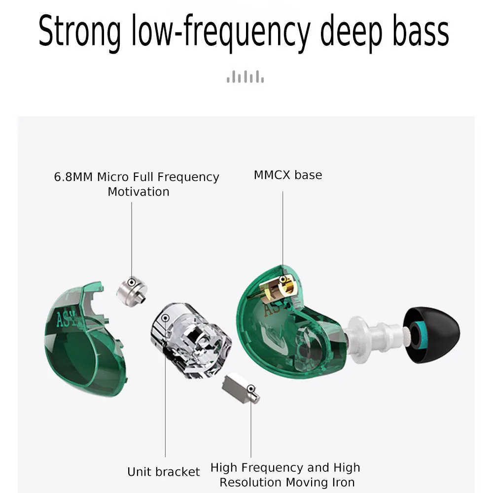 FDBRO ASY MMCX съемный кабель HIFI DJ монитор спортивные наушники гарнитура вкладыши UE SE535 гибридные сбалансированные арматурные наушники в ухо