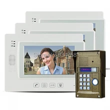 7 ” Key Touch LCD Video de la puerta teléfono Video Intercom IR cámara contraseña bloqueo de visión nocturna 1V3