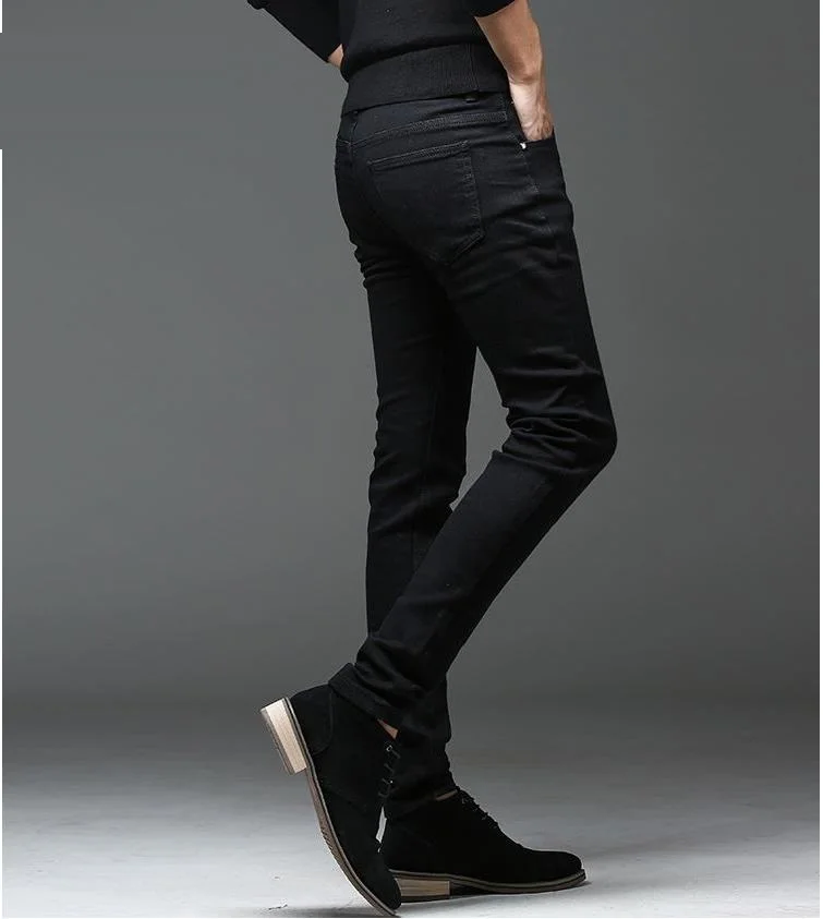 Batmo 2021 new arrival high quality casual slim elastic black jeans men ,men's pencil pants ,skinny jeans men 2108 slim fit jeans