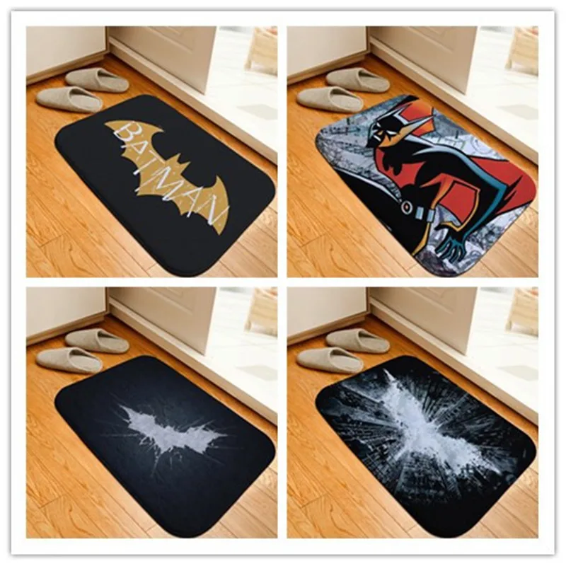 Batman Printed Floor Mats Anti-slip Rugs Pattern Comics Carpets Welcome
Doormat Superhero Bathroom Carpet Kitchen Mat