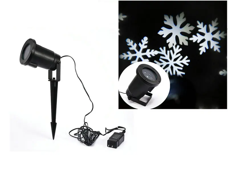 Outdoor Snowflake snow Laser LED Landscape Light Garden Holiday Projector moving pattern Christmas Wedding Party spotlight show | Лампы и