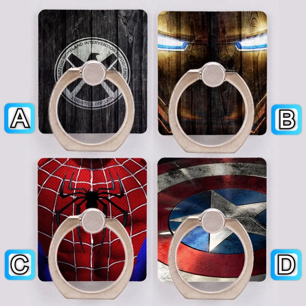

Super Hero Spider Iron Man Cell Mobile Phone Holder Ring Mount Universal Rotate
