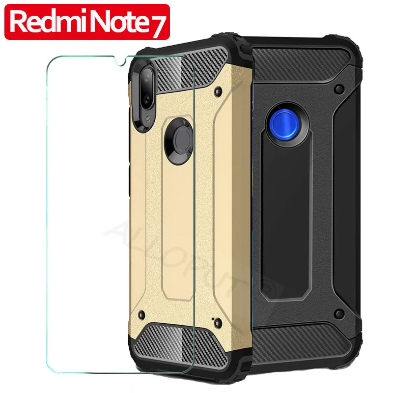 

Armor Phone Case For Redmi 7 A Note 7 Shockproof Hard PC Full Cover Xiaomi Mi 9T Silicone Protective Shell Redmi Note 7 Case