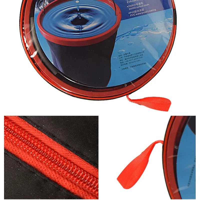 Cubo plegable portátil para acampar al aire libre, pesca, cubo de agua plegable, contenedor de almacenamiento para coche, herramientas portátiles de lavado de pesca, BS