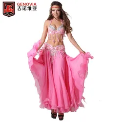 Size S-XL Performance Women Dancewear Professional 3pcs Outfit Bra Belt Skirt Long Oriental Beads Costume Belly Dance Colors 11 Size S-XL Performance Women Dancewear Professional 3pcs Outfit Bra Belt Skirt Long Oriental Beads Costume Belly Dance Colors 11