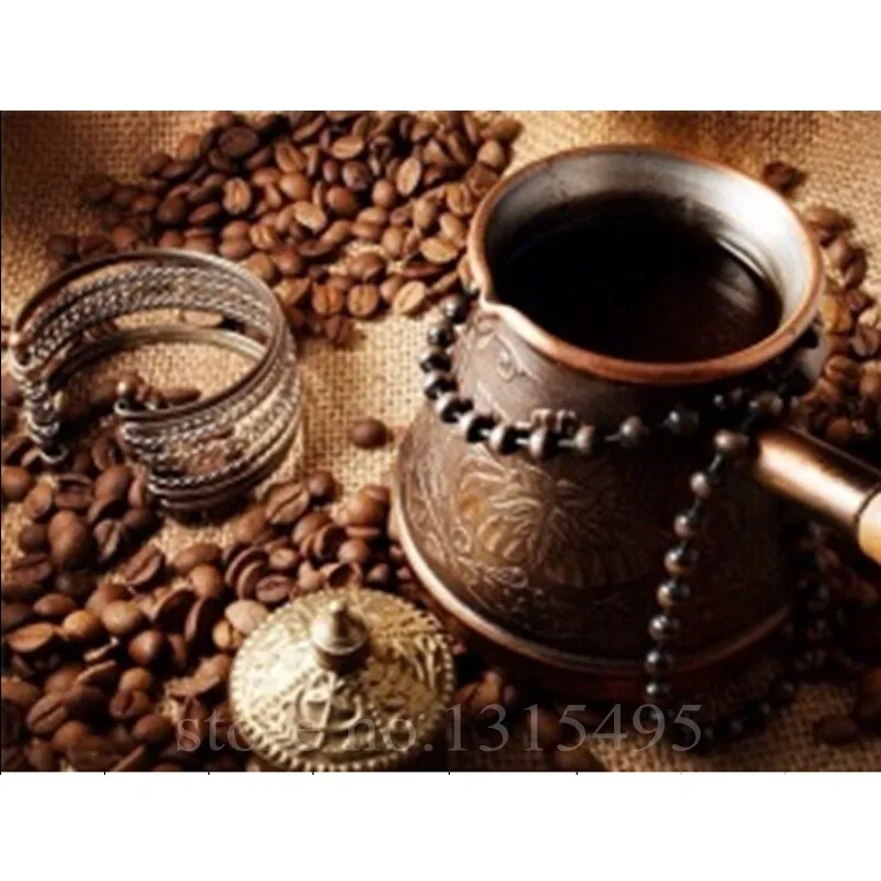 

Coffee cups series diamond mosaic painting 20*26cm cross stitch 5d diamond embroidery art picture pastes wall sticker N040