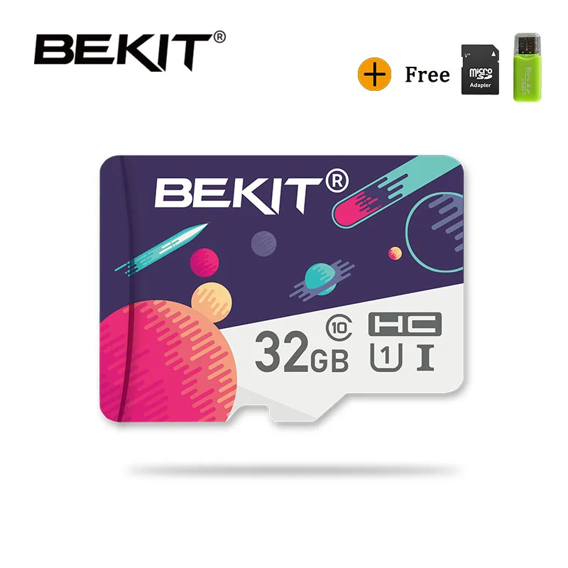 Bekit карта micro sd 32 Гб 64 Гб 128 ГБ 256 ГБ 16 ГБ 8 ГБ карта памяти micro sd карта SDXC SDHC класс 10 флэш-накопитель для камеры смартфона