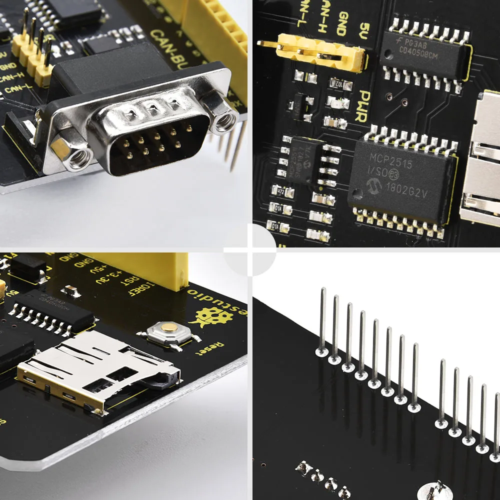 Новинка 2019 чип Keyestudio CAN BUS Shield MCP2551 с разъемом SD для Arduino UNO R3|Аксессуары