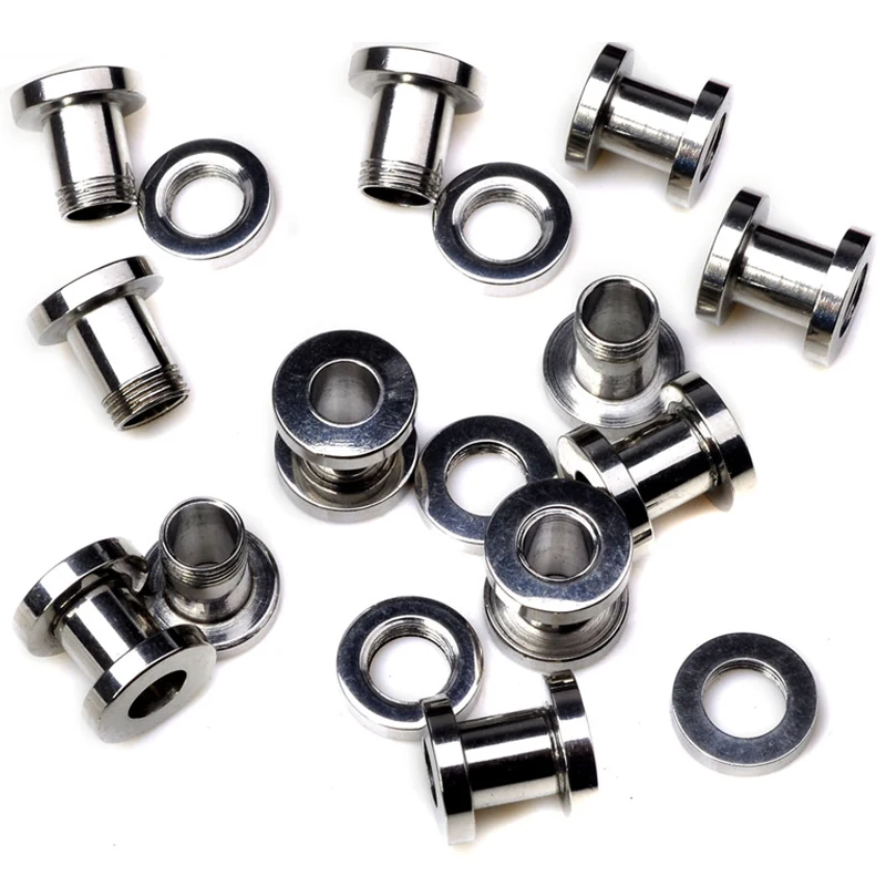 Feilok Tunnel Plug Ohrschmuck - Edelstahl Expander Piercing | Unisex 15mm Stahlfarbe